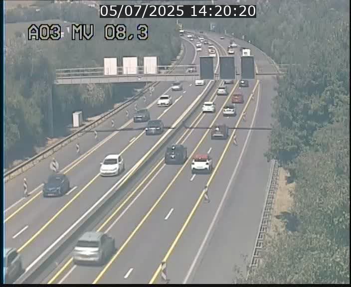 Webcam Autoroute après la Croix de Bettembourg en direction de Luxembourg sur l'A3