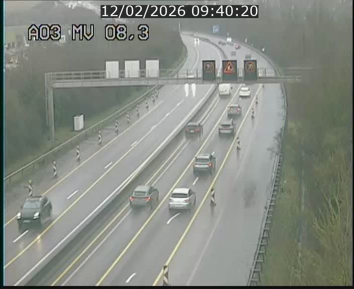 Webcam Autoroute après la Croix de Bettembourg en direction de Luxembourg sur l'A3