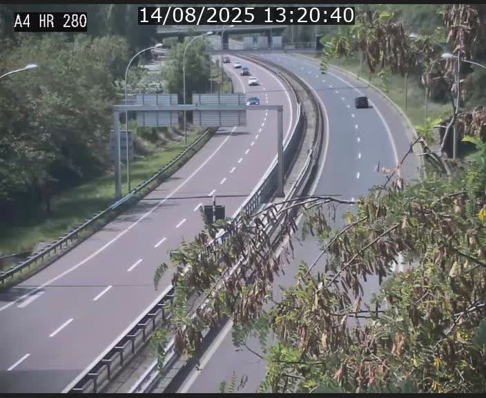 Webcam traffic A4 Luxembourg - BK 0.2 - P+R Bouillon (direction Luxembourg)