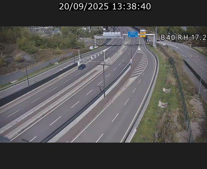 Webcam sur le contournement d'Esch Belval à hauteur de la sortie Université de Luxembourg. Vue orientée vers Luxembourg