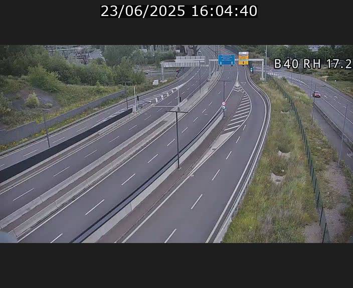 Webcam sur le contournement d'Esch Belval à hauteur de la sortie Université de Luxembourg. Vue orientée vers Luxembourg
