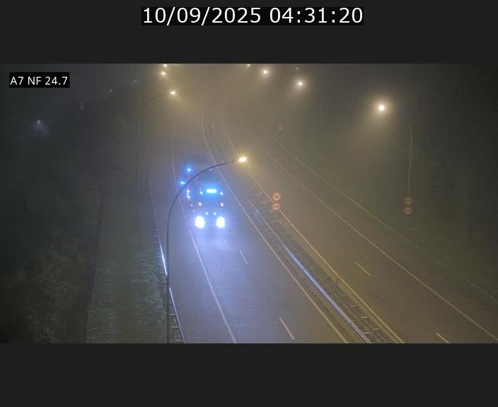 Caméra trafic Luxembourg - A7, Schieren direction Mersch