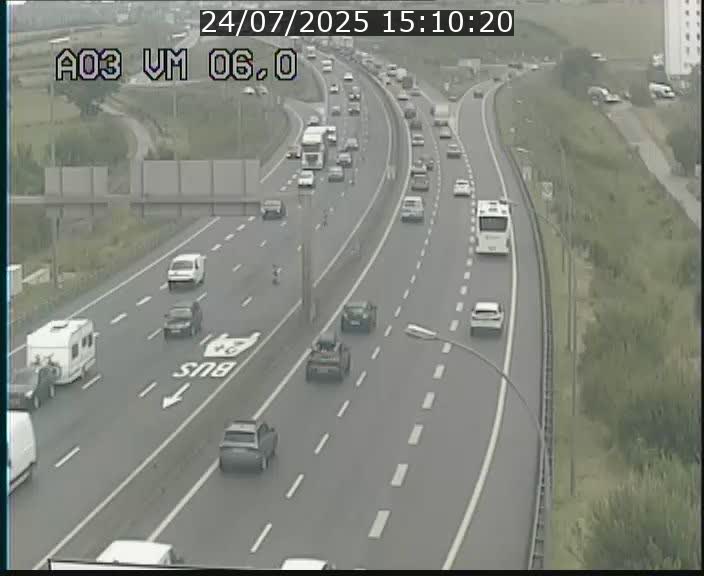 Traffic live webcam Luxembourg Aire de Berchem - A3 - BK 6 - direction France