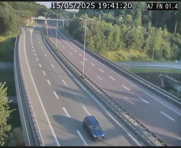 Caméra autoroute Luxembourg A7 - Tunnel Stafelter - direction Echangeur Grünewald