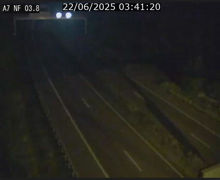 Webcam autoroute A7 au Luxembourg à la sortie du Tunnel Stafelter vers le Nord