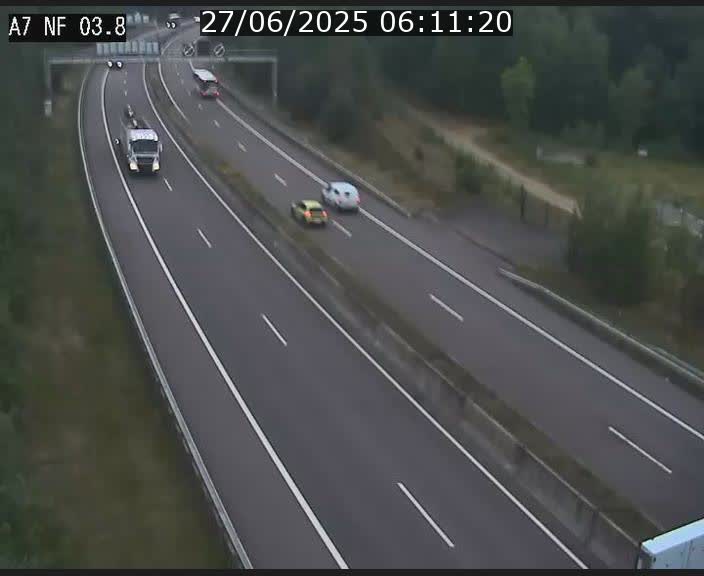 Webcam autoroute A7 au Luxembourg à la sortie du Tunnel Stafelter vers le Nord