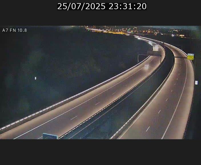 Caméra trafic Luxembourg - A7, Tunnel Gousselerbierg, sortie sud, direction rond-point Lorentzweiler (BK 10.8)