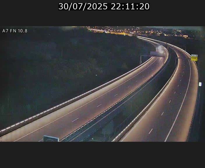 Caméra trafic Luxembourg - A7, Tunnel Gousselerbierg, sortie sud, direction rond-point Lorentzweiler (BK 10.8)