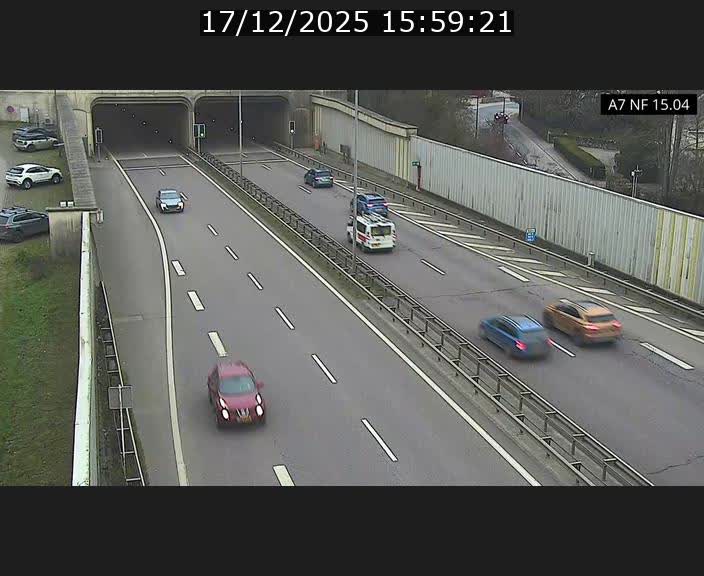 Caméra trafic Luxembourg - A7, Tunnel Mersch, entrée sud, direction Ettelbruck