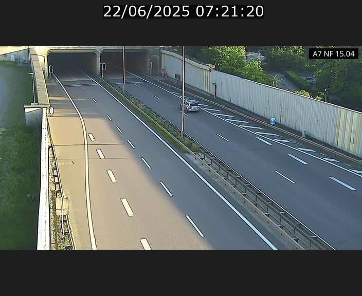 Caméra trafic Luxembourg - A7, Tunnel Mersch, entrée sud, direction Ettelbruck