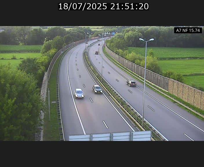 Caméra trafic Luxembourg - A7, Tunnel Mersch, entrée nord, direction Lorentzweiler