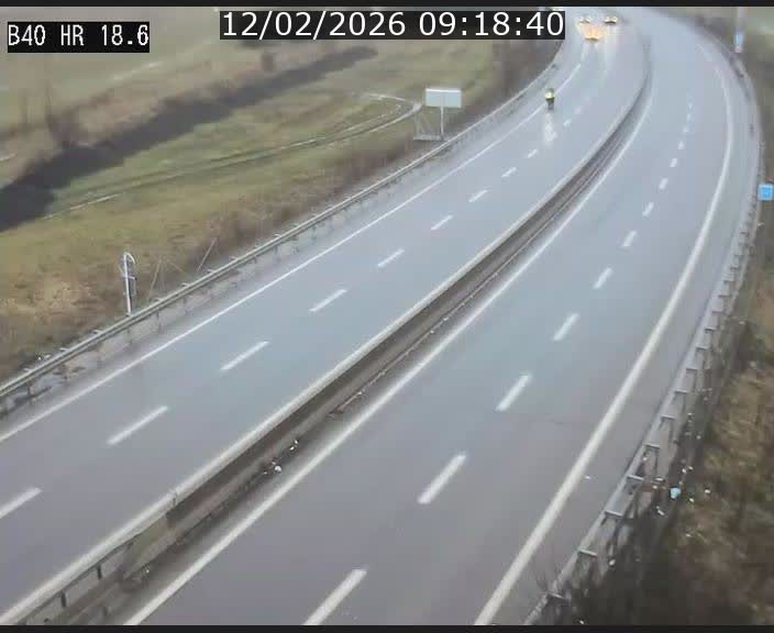 Webcam sur la route de liaison entre Micheville et Esch-Belval à la frontière entre le Luxembourg et la France. Vue orientée vers la Lorraine.