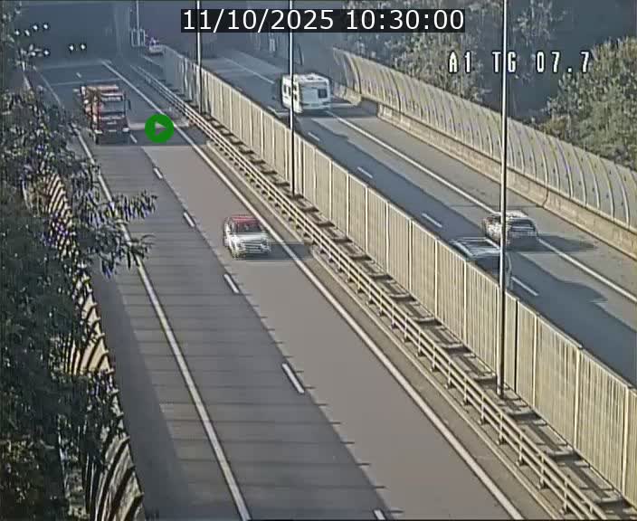 Traffic live webcam Luxembourg Kirchberg - A1 direction Luxembourg-ville - BK 7.7