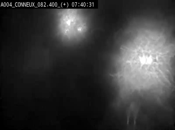 Webcam à hauteur de Conneux sur l'E411 en direction du sud de la Belgique