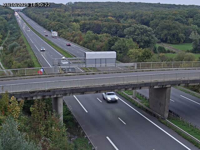 Caméra autoroute France - A31, Zoufftgen direction Luxembourg-ville, à la frontière entre la France et le Luxembourg