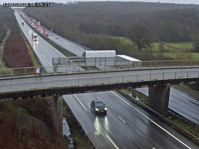 Caméra autoroute France - A31, Zoufftgen direction Luxembourg-ville, à la frontière entre la France et le Luxembourg