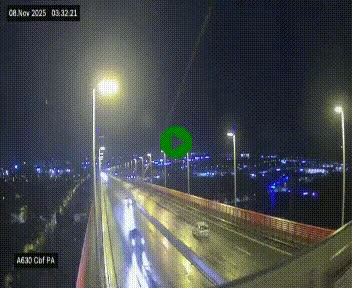 Webcam autoroute sur le périphérique de Bordeaux (A630) au nord de la ville. Caméra située sur le Pont d'Aquitaine.