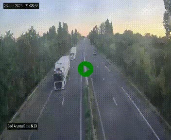Webcam routière à la fin de la N10, en périphérique ouest d'Angouleme, proche de la jonction avec l'A10