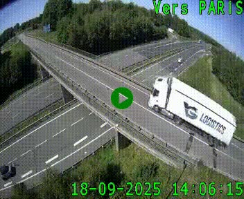 Clone of Caméra routière sur l'autoroute A20 au nord de Limoges, à la jonction avec la N520. Vue orientée vers Paris