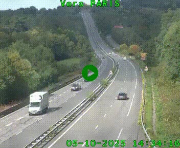 Caméra routière sur l'autoroute A20 à Bessines-sur-Gartempe. Vue orientée vers Paris