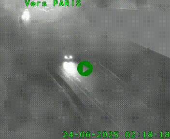 Caméra routière sur l'autoroute A20 à Saint-Pardoux-l'Ortigier, à la jonction avec l'A89. Vue orientée vers Paris
