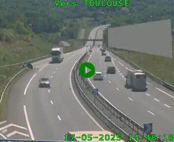 Caméra routière sur l'autoroute A20 à Noailles, en périphérie de Brive-la-Gaillarde. Vue orientée vers Toulouse