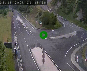 Webcam routière sur la N122 au niveau du Tunnel du Lioran. Vue de l'entrée côté Aurillac.