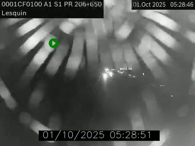 Webcam autoroute A1 à hauteur de Lesquin. Vue orientée vers Lille