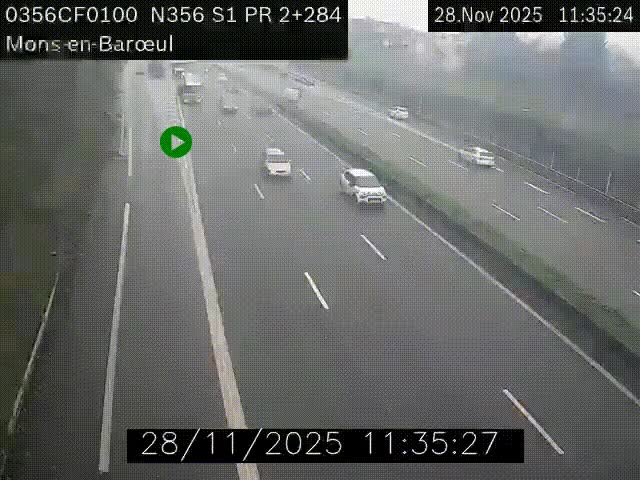 Webcam à l'entrée de Lille en direction du périphérique, à proximité de Mons-en-Baroeul sur la N356
