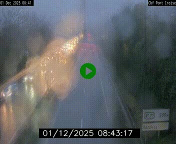 Webcam sur la N165 après le Pont de l'Iroise, à l'entrée de Brest