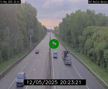 Webcam sur le périphérique de Nantes (N844) entre la Porte de Saint-Luce et la Porte d'Anjou, à l'est de la ville