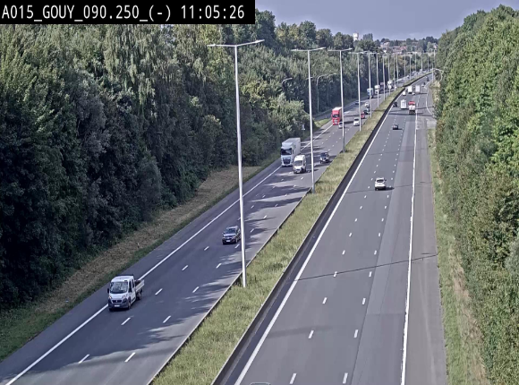 Webcam autoroute Belgique - Gouy-lez-piéton - E42 - BK 90.3