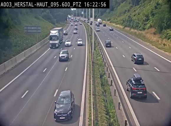Webcam E40 à Herstal en direction de Liège et en provenance d'Aachen