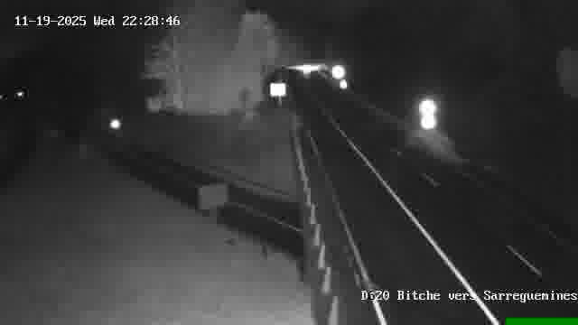 Webcam sur la D620, sur le contournement de Bitche. Vue orientée vers Sarreguemines