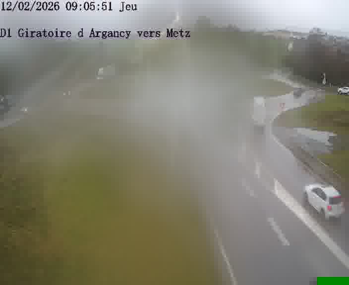 Webcam installée le long de D1 (France) à Argancy, pointée vers Metz, utile pour suivre précisément les conditions de trafic.