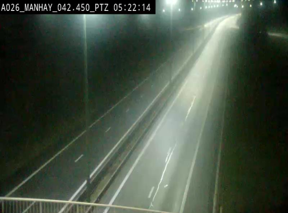 Webcam autoroute A26/E25 à hauteur de Manhay, à la jonction avec la N651 en direction de Liège - BK 42.4