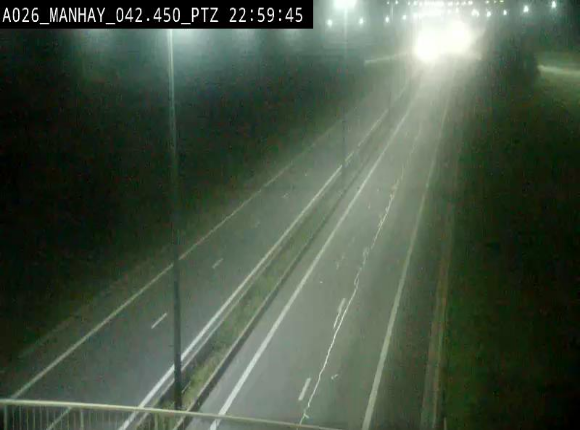 Webcam autoroute A26/E25 à hauteur de Manhay, à la jonction avec la N651 en direction de Liège - BK 42.4