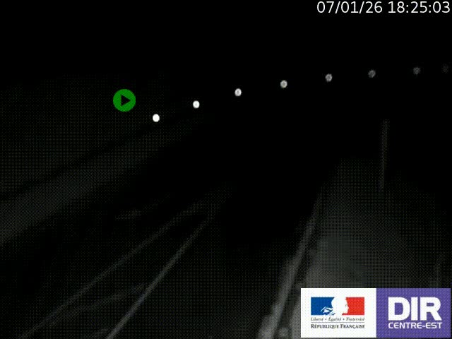Webcam sur le col Pin Bouchain, vue orientée vers Roanne, en provenance de Lyon sur la nationale 7 (N7)