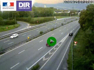 Webcam sur la Nationale 201 à hauteur de la sortie Chambéry-Nord, avant à la jonction entre l'A41 et l'A43, en direction de Lyon