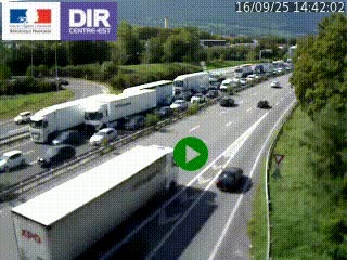 Webcam sur la Nationale 201 à hauteur de la sortie Chambéry-Nord, avant à la jonction entre l'A41 et l'A43, en direction de Lyon
