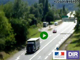 Webcam info trafic à proximité de Vizille sur la N85, au niveau du point de vue du Saut du Moine à Champagnier