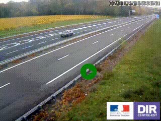 Webcam autoroute sur l'A77 à hauteur de Pouilly-sur-Loire en direction de Nevers