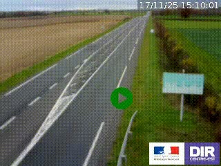 Webcam routière sur la RN7 à hauteur de Toulon-sur-Allier, entre Moulins et Vichy