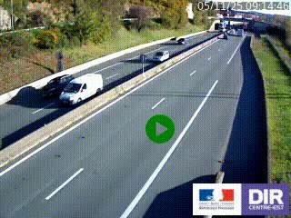 Caméra autoroutière sur l'A47 à hauteur de Givors, a proximité de Lyon. La webcam est orientée vers Lyon