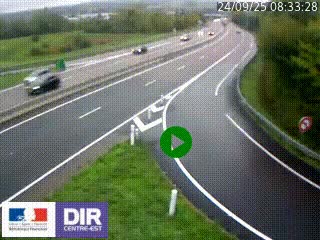 Webcam routière sur la RN6 à Auxerre, à hauteur de la sortie Monéteau, en direction de l'A6 (Gurgy)