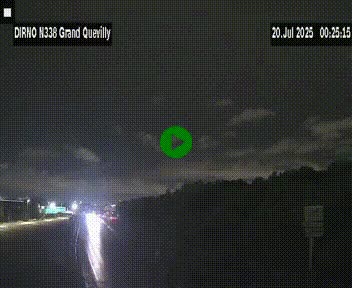Webcam routière sur N338 à hauteur de Grand-Quevilly en périphérie de Rouen. Vue orientée vers Rouen