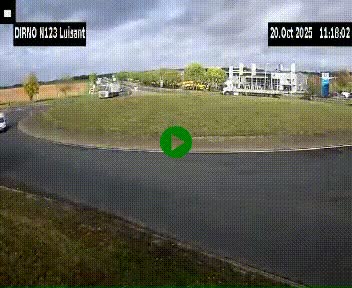 Webcam en périphérie de Chartres sur la N123, à hauteur de Luisant. Vue orientée vers Chartres