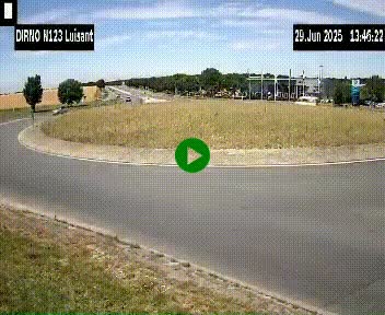 Webcam en périphérie de Chartres sur la N123, à hauteur de Luisant. Vue orientée vers Chartres