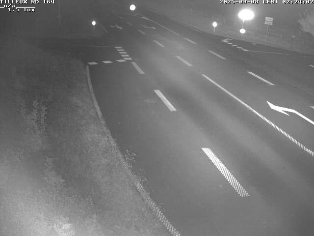 Webcam sur la RD164 à Tilleux. Vue orientée vers Neufchâteau