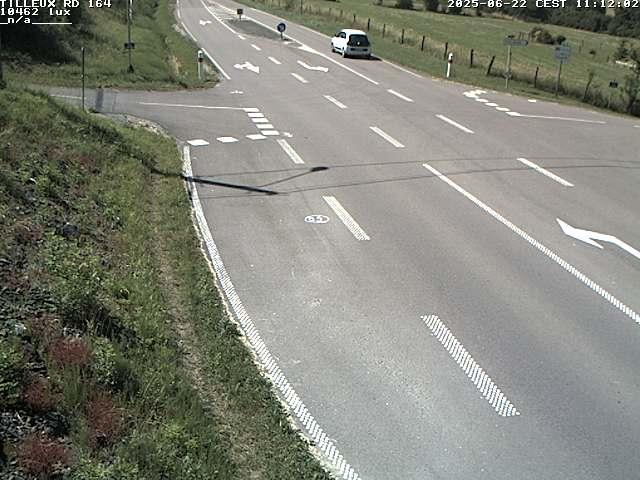 Webcam sur la RD164 à Tilleux. Vue orientée vers Neufchâteau